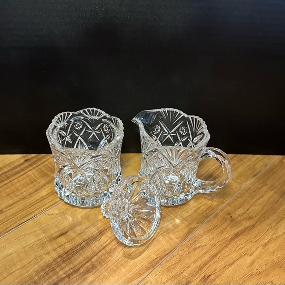Crystal Sugar and Creamer Set - Picture 4 of 5